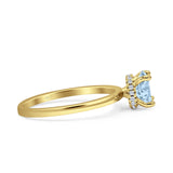 Art Deco Round Natural Stone Solitaire Ring