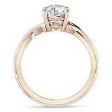 18K Gold IGI Certified Round 1 Carat Lab Grown Diamond Twisted Solitaire Ring