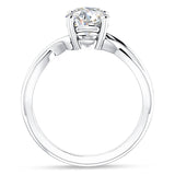 10K Gold IGI Certified Round 1 Carat Lab Grown Diamond Twisted Solitaire Ring