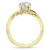 18K Gold IGI Certified Round 1 Carat Lab Grown Diamond Twisted Solitaire Ring