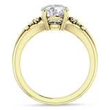 10K Gold IGI Certified Round 1 Carat Lab Grown Diamond Flower Ring