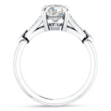 18K Gold IGI Certified Round 2 Carat Lab Grown Diamond Art Deco Beaded Ring