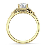 18K Gold IGI Certified Round 1 Carat Lab Grown Diamond Art Deco Ring