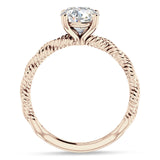 IGI Certified Round 3 Carat Lab Grown Diamond Twisted Rope Solitaire Ring