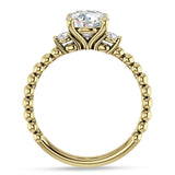 IGI Certified Round 1 Carat Lab Grown Diamond Three Stone Trio Ring