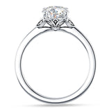 IGI Certified Round 1 Carat Lab Grown Diamond Leaf Floral Ring