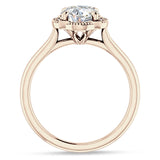 14K Gold IGI Certified Round 3 Carat Lab Grown Diamond Art Deco Floral Ring