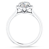 18K Gold IGI Certified Round 3 Carat Lab Grown Diamond Art Deco Floral Ring