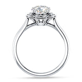 14K Gold IGI Certified Round 2 Carat Lab Grown Diamond Art Deco Floral Ring