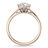 18K Gold IGI Certified Round 1 Carat Lab Grown Diamond Cathedral Solitaire Ring