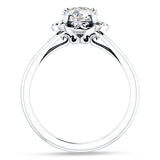 IGI Certified Round 1 Carat Lab Grown Diamond Art Deco Solitaire Ring