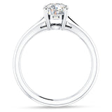 10K Gold IGI Certified Round 1 Carat Lab Grown Diamond Split Shank Hidden Halo Baguette Ring