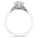 IGI Certified Round 2 Carat Lab Grown Diamond Art Deco Marquise Style Ring