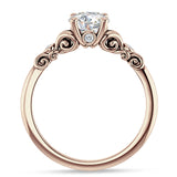 IGI Certified Round 1 Carat Lab Grown Diamond Art Deco Filigree Ring