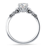 18K Gold IGI Certified Round 3 Carat Lab Grown Diamond Art Deco Filigree Ring
