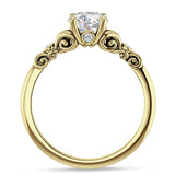 IGI Certified Round 3 Carat Lab Grown Diamond Art Deco Filigree Ring