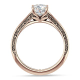 10K Gold IGI Certified Round 2 Carat Lab Grown Diamond Art Deco Filigree Solitaire Ring