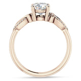 18K Gold IGI Certified Round 1 Carat Lab Grown Diamond Art Deco Cluster Twisted Ring