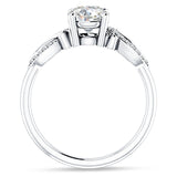 10K Gold IGI Certified Round 2 Carat Lab Grown Diamond Art Deco Cluster Twisted Ring