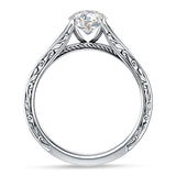 10K Gold IGI Certified Round 3 Carat Lab Grown Diamond Art Deco Split Shank Solitaire Ring