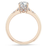 10K Gold IGI Certified Round 3 Carat Lab Grown Diamond Art Deco Cluster Hidden Diamond Ring