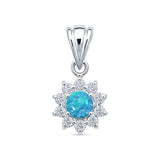 CZ Floral Pendant 
