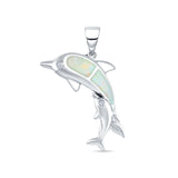 Mother & Baby Dolphin Pendant 