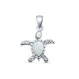  Oxidized Turtle Pendant Necklace