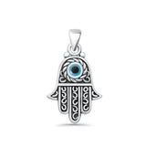 Hand Of Hamsa & Evil Eye Pendant Necklace