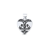  Skull Lovers Pendant Necklace