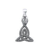 Celtic Knot Snakes Pendant Necklace