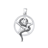  Pentagram & Snake Pendant Necklace