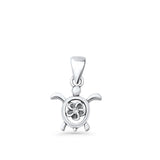  Turtle & Flower Pendant Necklace