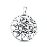 Sun Moon & Stars Pendant Necklace