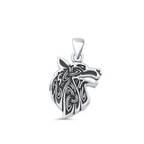Wolf Viking Pendant Necklace