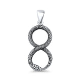 Infinity Snake Pendant Necklace