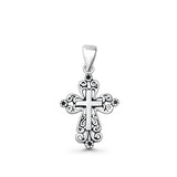  Filigree Cross Pendant Necklace