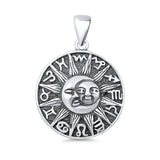  Sun, Moon & Zodiacs Charm Pendant Necklace