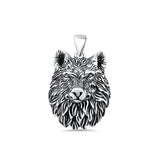  Wolf Head Charm Pendant Necklace