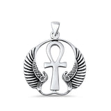  Ankh & Wings Pendant Necklace