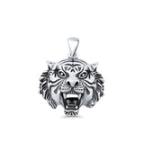  Tiger Head Pendant Necklace