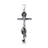 Cobra Snake Cross Pendant Necklace