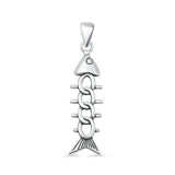 Fish Skeleton Pendant Necklace