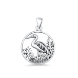 Stork Filigree Pendant Necklace