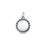 Round Disc Pendant Necklace