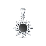 Oxidized Sun Pendant 