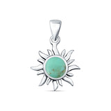 Oxidized Sun Pendant 