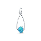 Oxidized Drop Dangle Pendant 