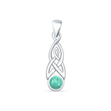Oxidized Celtic Style Pendant 