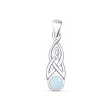Oxidized Celtic Style Pendant 